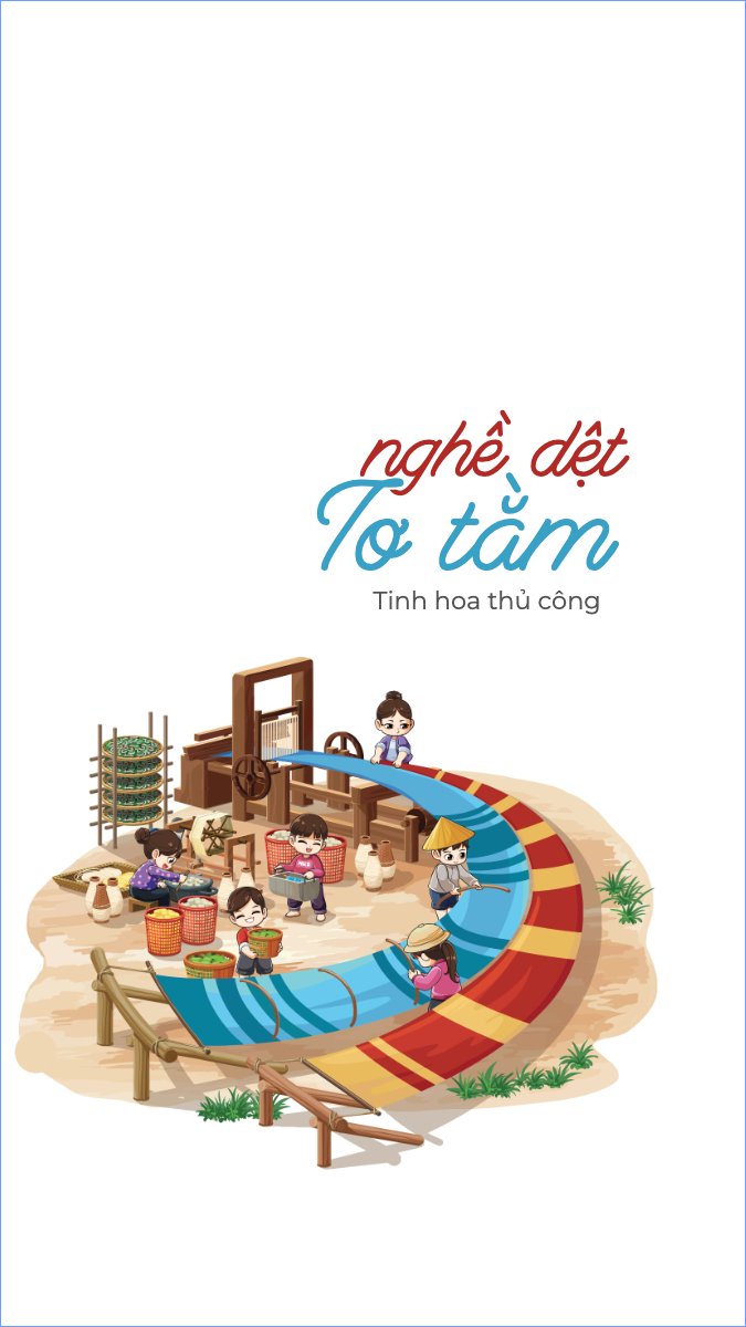Dệt, truyền thống, Việt Nam, traditional, dễ thương, cute, chibi, hoạt hình, cartoon	