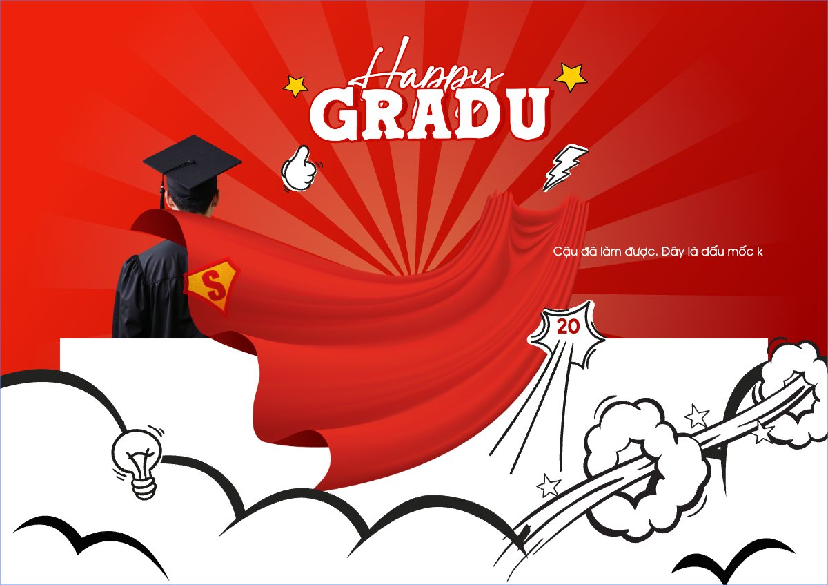 Tốt nghiệp, kỉ yếu, Graduation, yearbook, dễ thương, cute, chibi, hoạt hình, cartoon, superman	