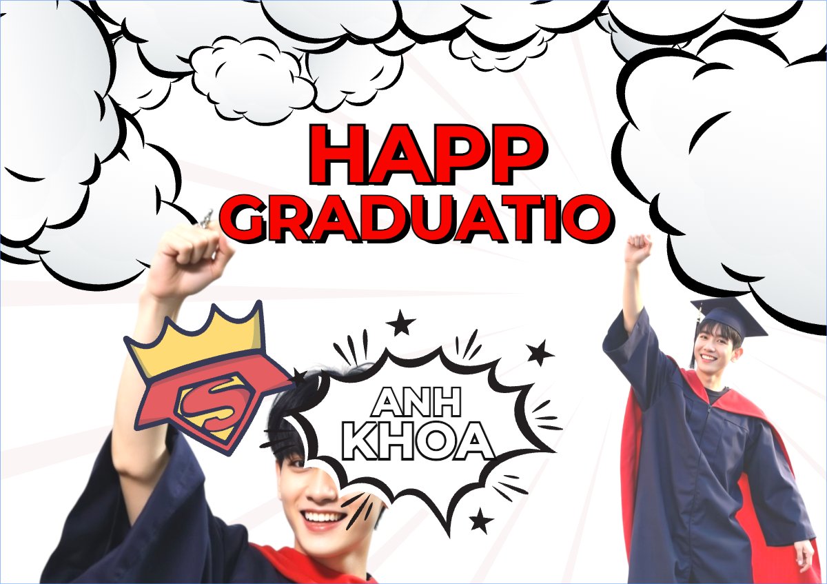 Tốt nghiệp, kỉ yếu, Graduation, yearbook, dễ thương, cute, chibi, hoạt hình, cartoon, superman