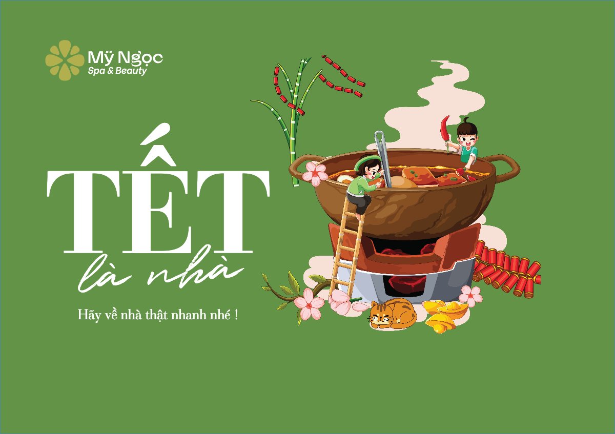 Mẫu Thiệp chúc mừng Tết, Xuân, dễ thương, cute, truyền thống, dân gian, thuần Việt — LayerPic