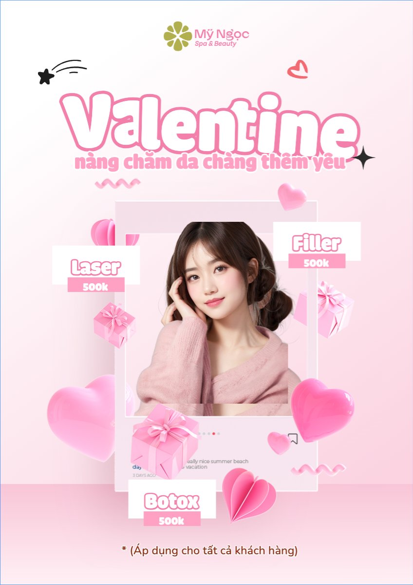 Quốc tế phụ nữ, 8/3, valentine, lễ tình nhân, 14/2, làm đẹp, spa, beauty