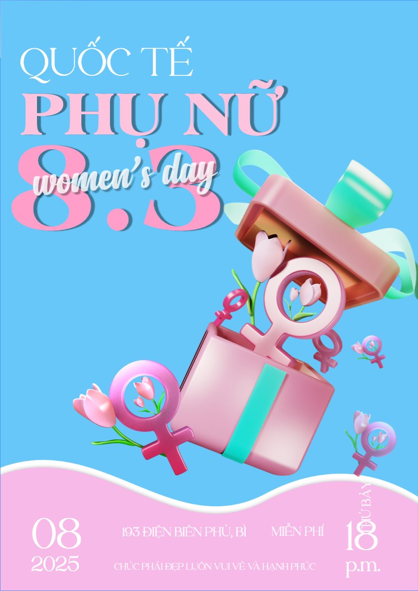 Quốc tế phụ nữ, women's day, 8/3, sự kiện, event, chương trình, sale, giải trí, entertainment