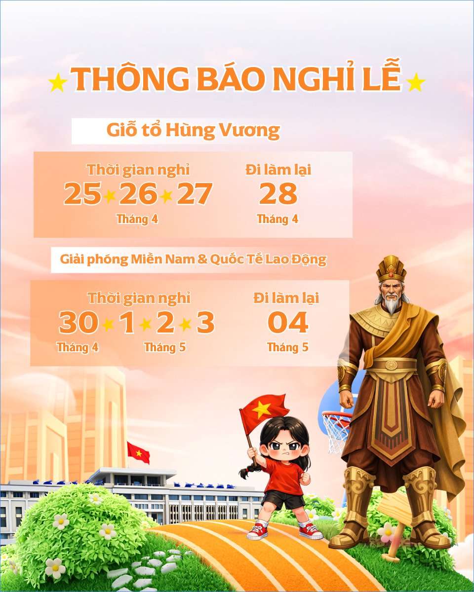 Thông báo nghỉ lễ 2026