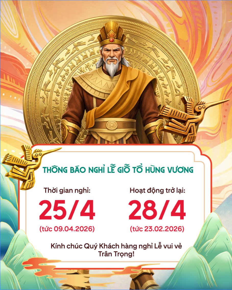 Lịch nghỉ lễ giổ tổ Hùng vương