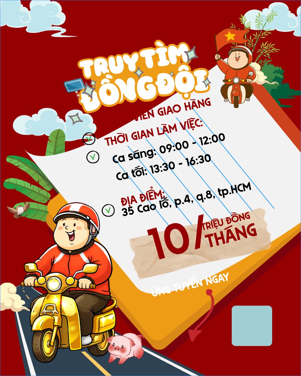 Tuyển dụng giao hàng