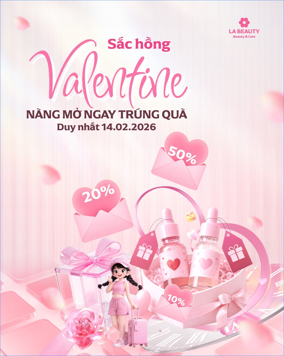 Sắc hồng Valentine mở ngay trúng quà