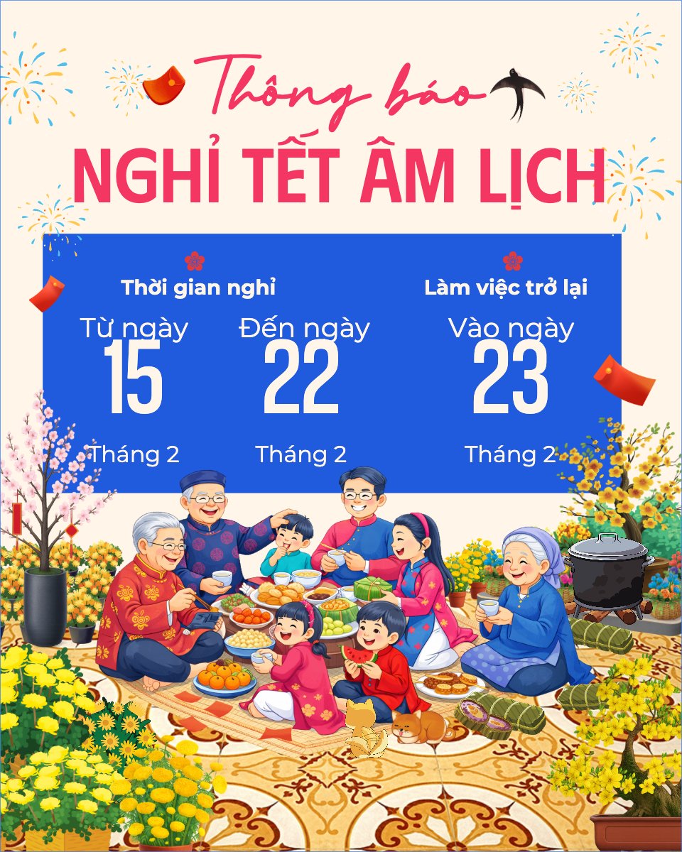 Thông báo nghỉ tết Nguyên Đán