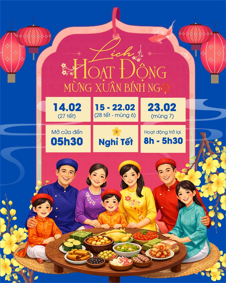 Lịch hoạt động mừng xuân bính ngọ