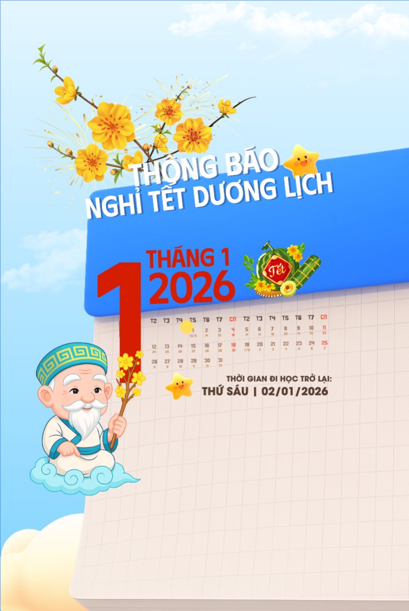 Thông báo nghỉ tết dương lịch