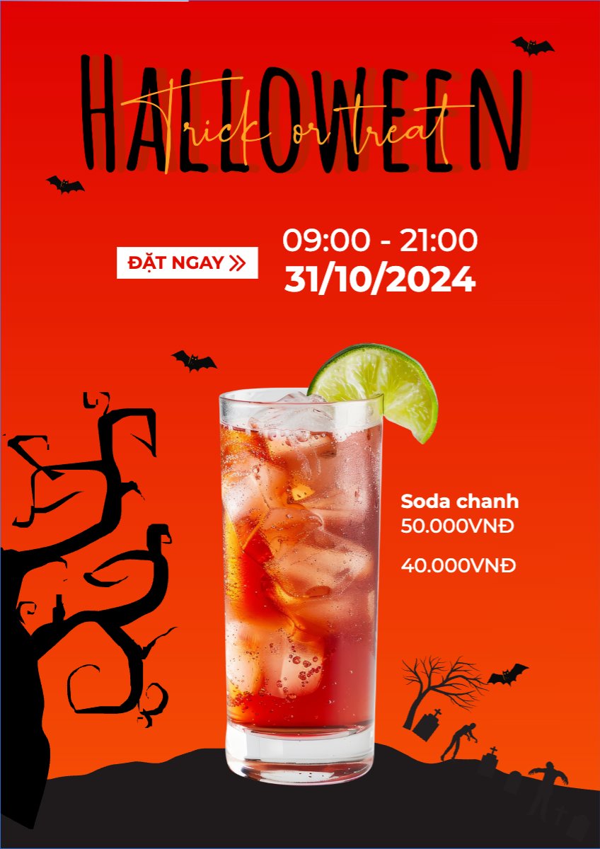 Halloween, nước uống, juice, giải khát, F&B, drink