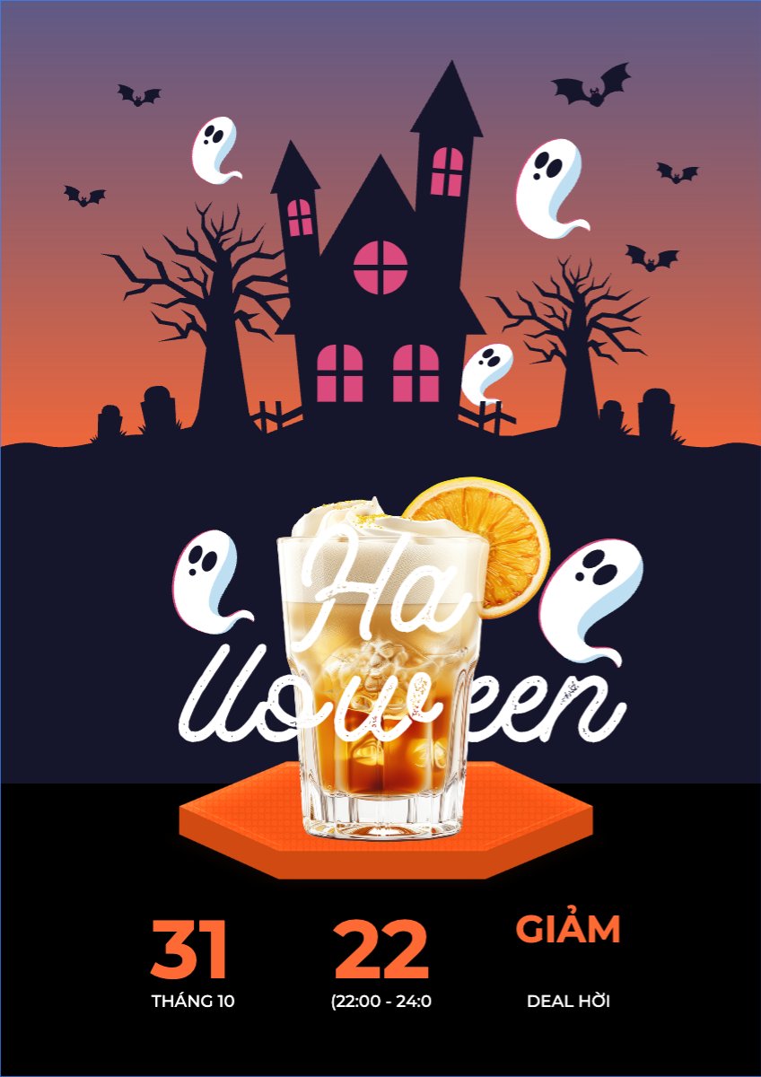 Halloween, nước uống, juice, giải khát, F&B, drink