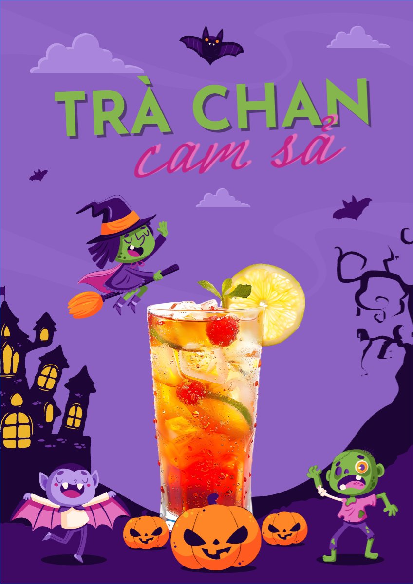 Halloween, nước uống, juice, giải khát, F&B, drink