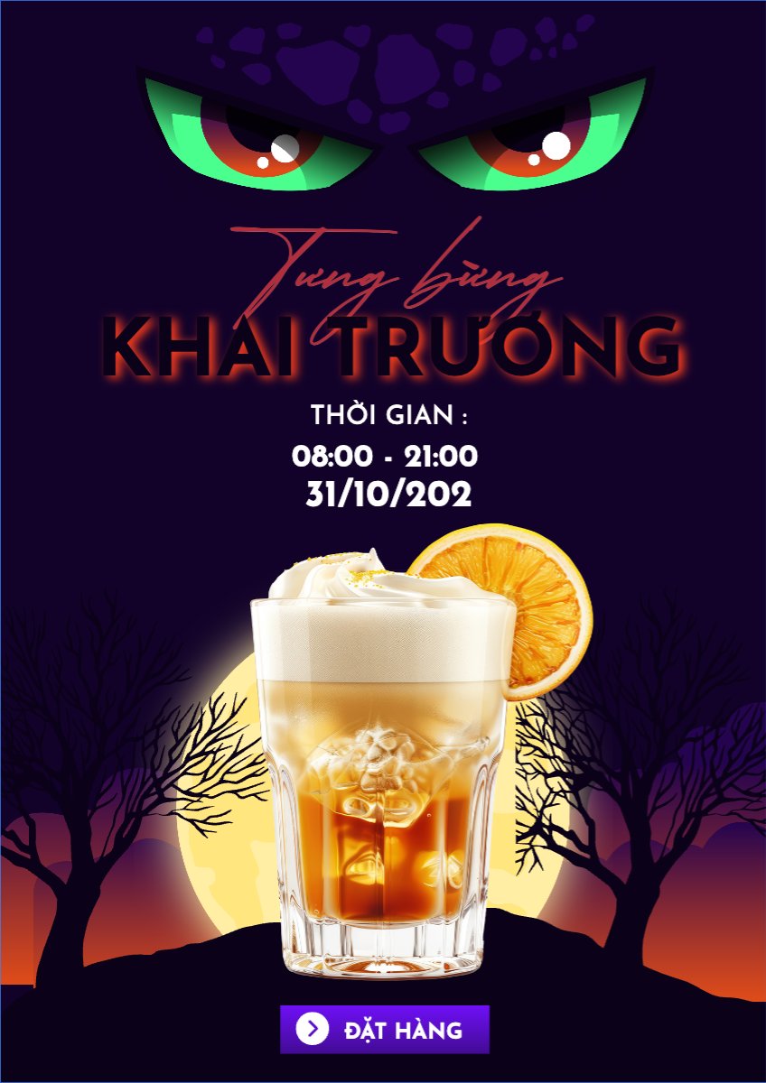 Halloween, nước uống, juice, giải khát, F&B, drink