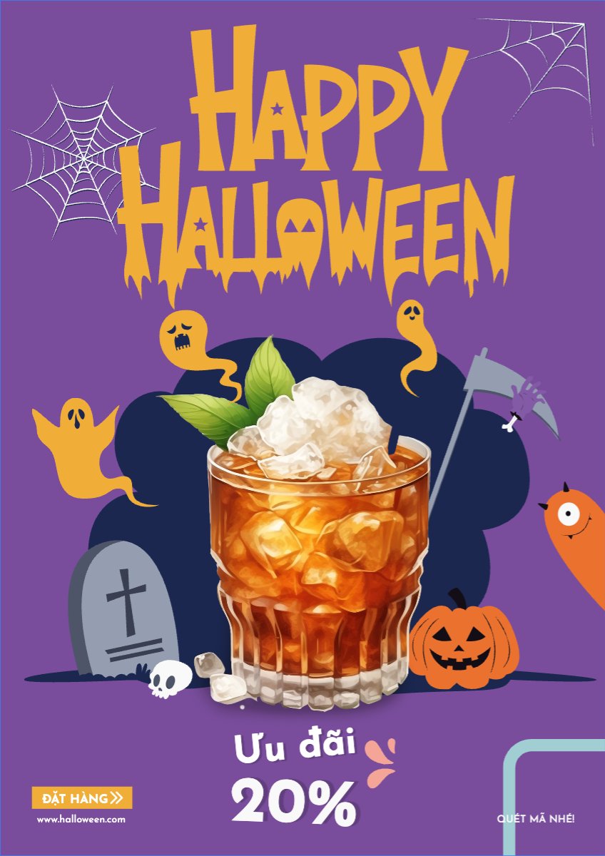 Halloween, nước uống, juice, giải khát, F&B, drink