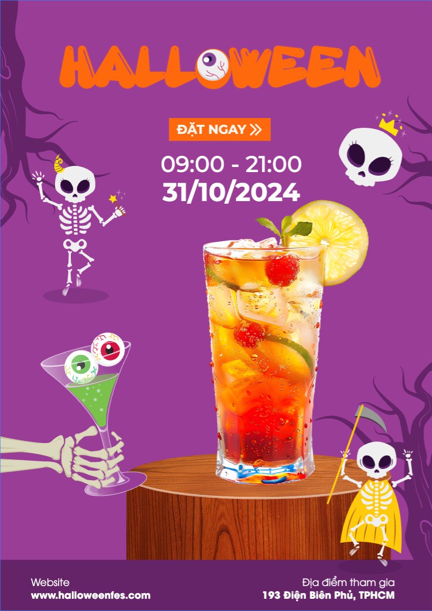 Halloween, nước uống, juice, giải khát, F&B, drink