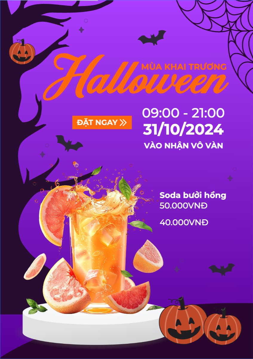 Halloween, nước uống, juice, giải khát, F&B, drink