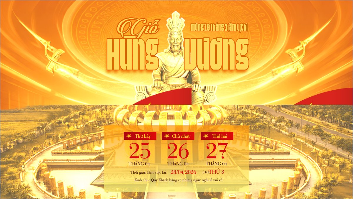 Thông báo nghỉ lễ Giỗ tổ Hùng Vương 2026