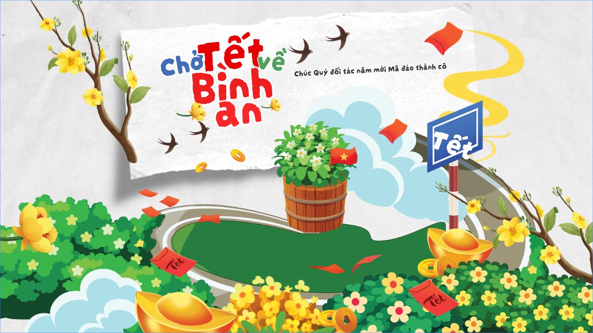 Mẫu Bài post MXH (16:9) Chở Tết về chở Bình an — LayerPic