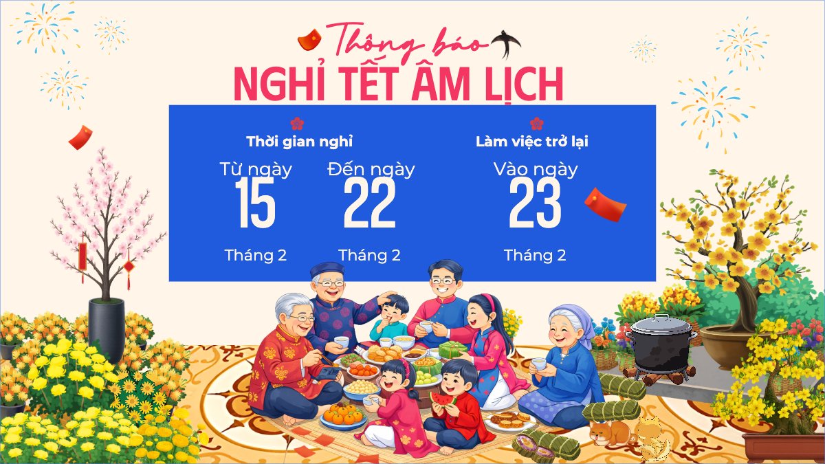 Thông báo nghỉ tết Nguyên Đán