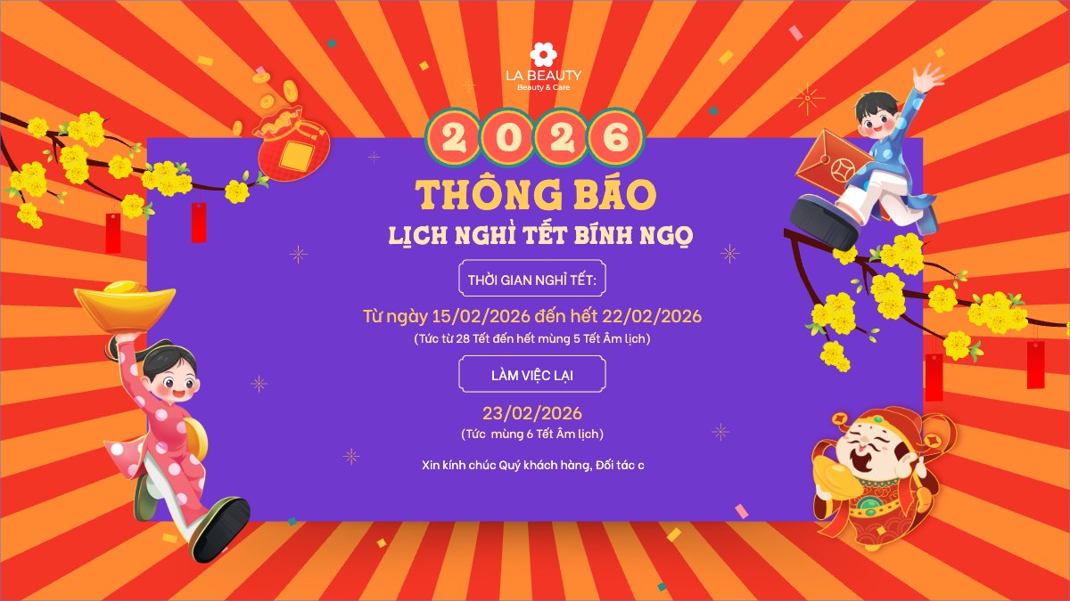 Mẫu Bài post MXH (16:9) Thông báo lịch nghỉ tết nguyên đán Bính Ngọ 2026 — LayerPic
