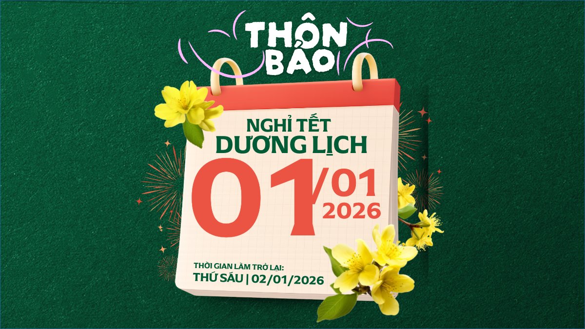 Thông báo nghỉ tết dương lịch