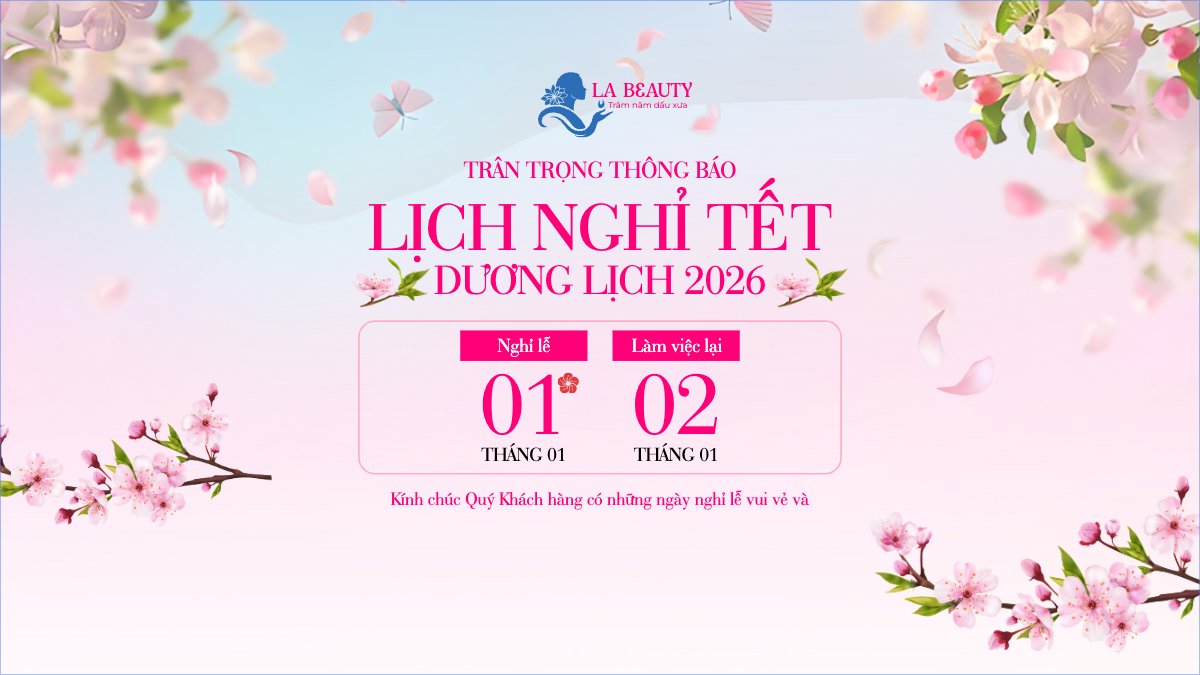 Mẫu Bài post MXH (16:9) Thông báo lịch nghỉ Tết dương lịch 2026 — LayerPic