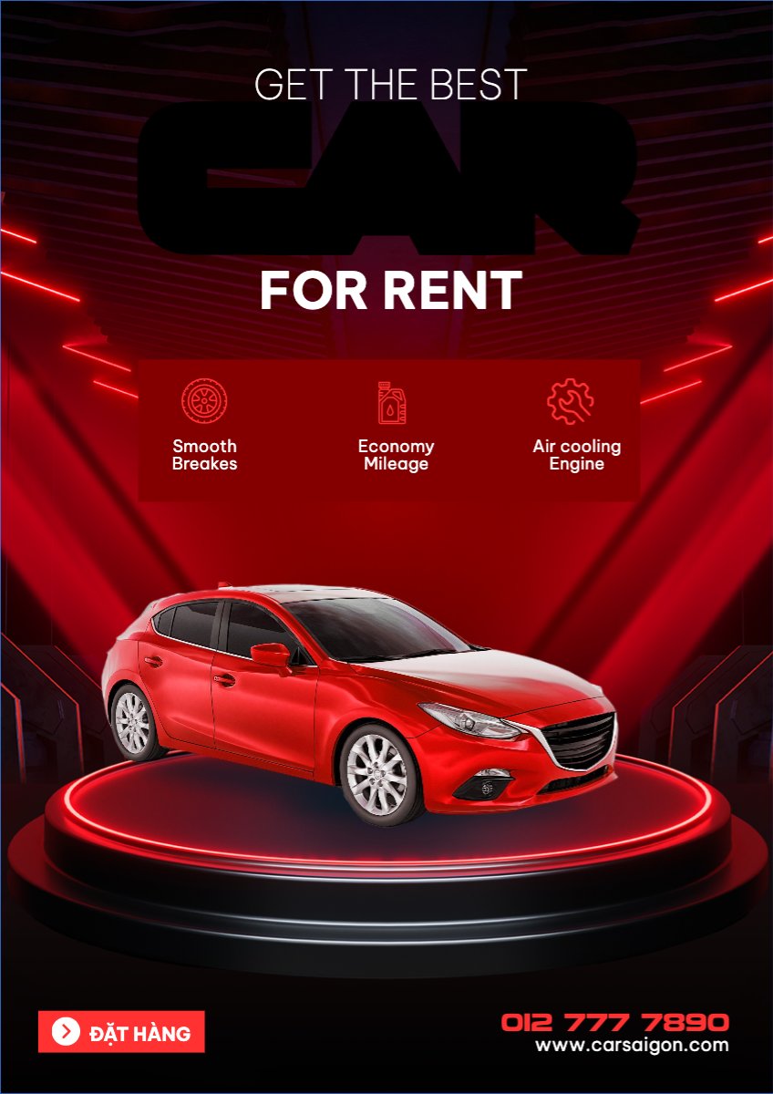 Mẫu Poster chuẩn Công nghệ, technology, điện tử, electronic, car, xe — LayerPic