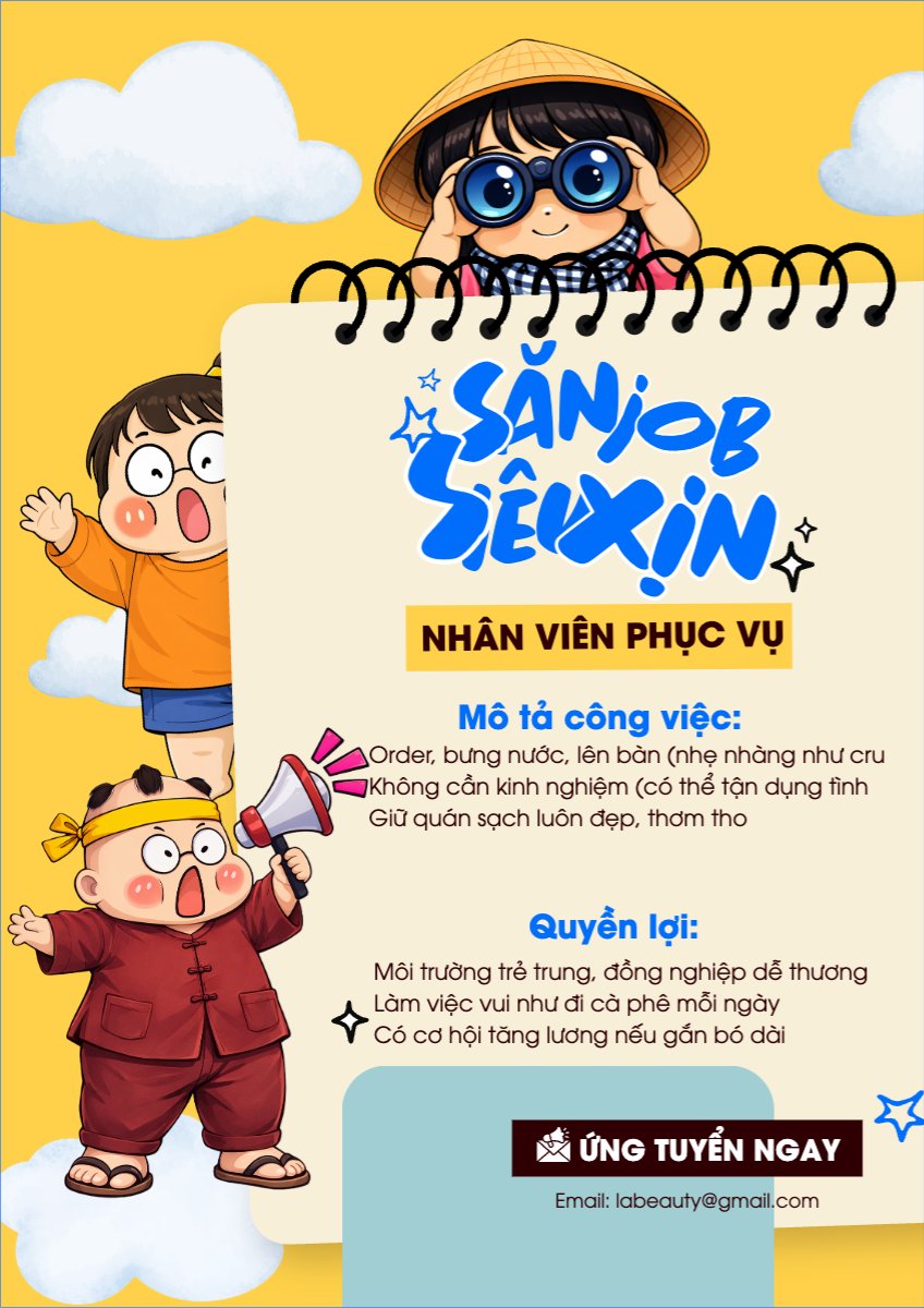 Tuyển dụng nhân viên phục vụ