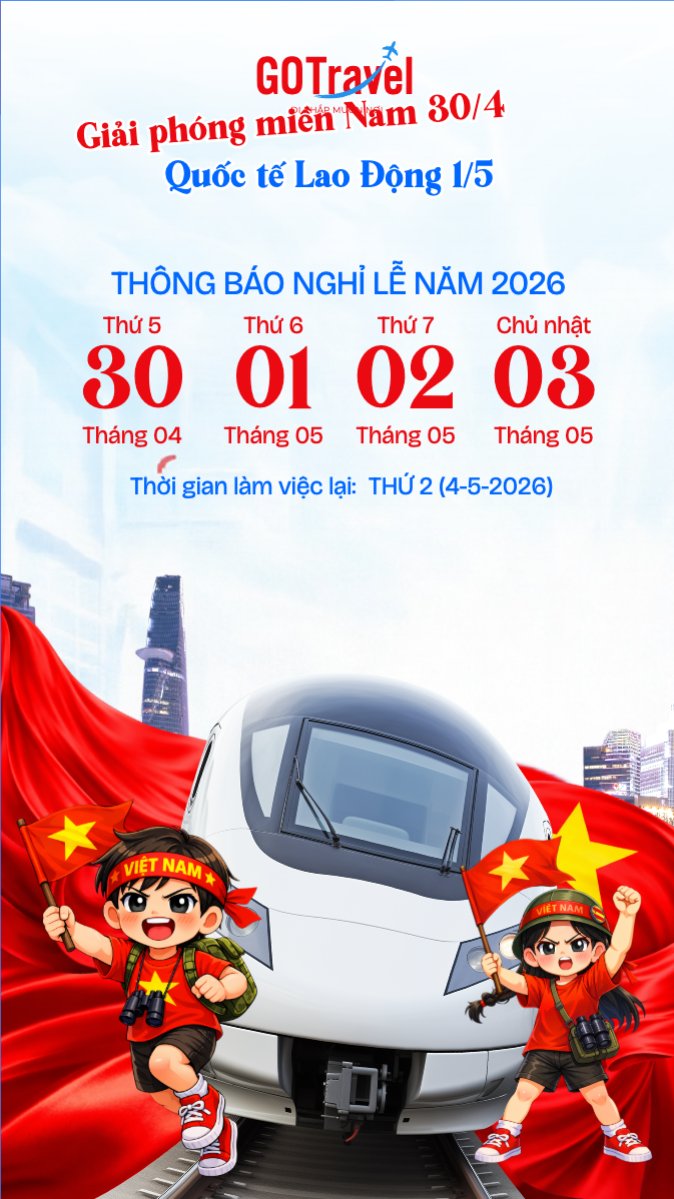 Thông báo nghỉ lễ Giải phóng miền Nam 30/4 và Quốc tế Lao động 1/5
