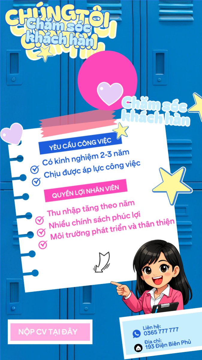 Tuyển dụng chăm sóc khách hàng