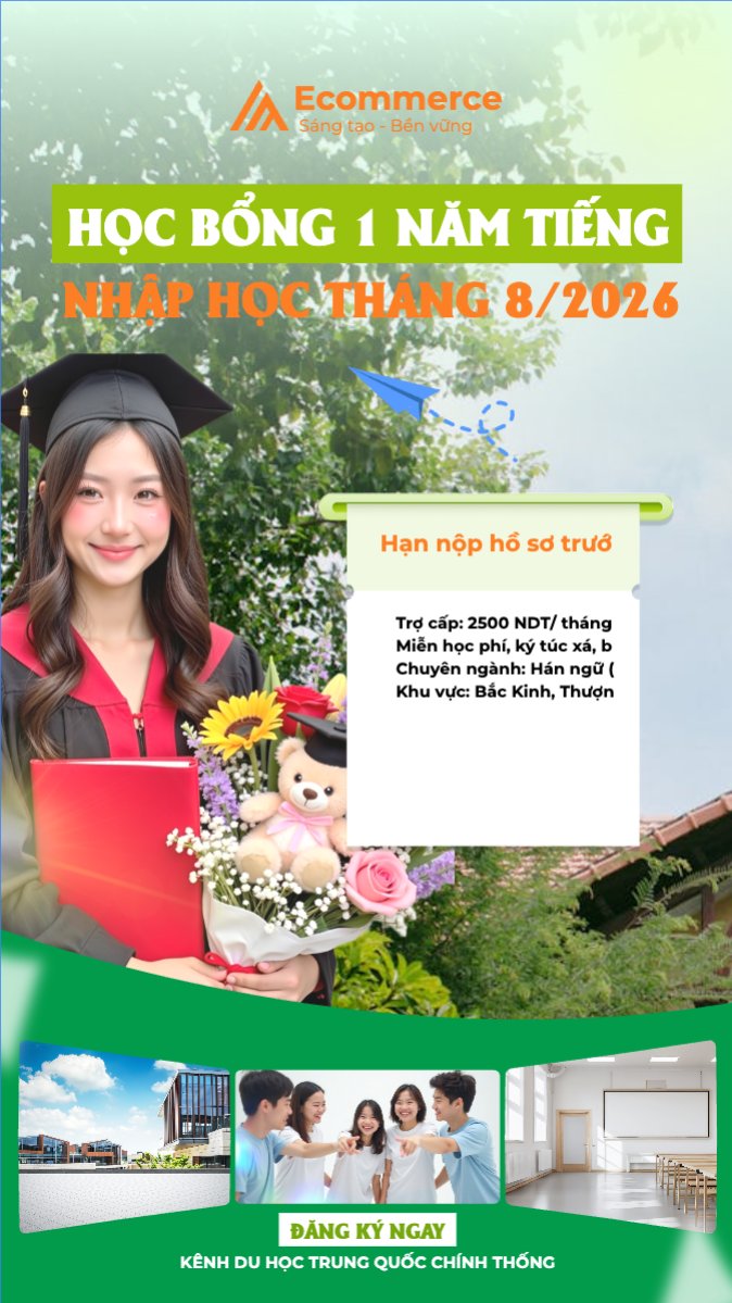 Học bổng 1 năm tiếng