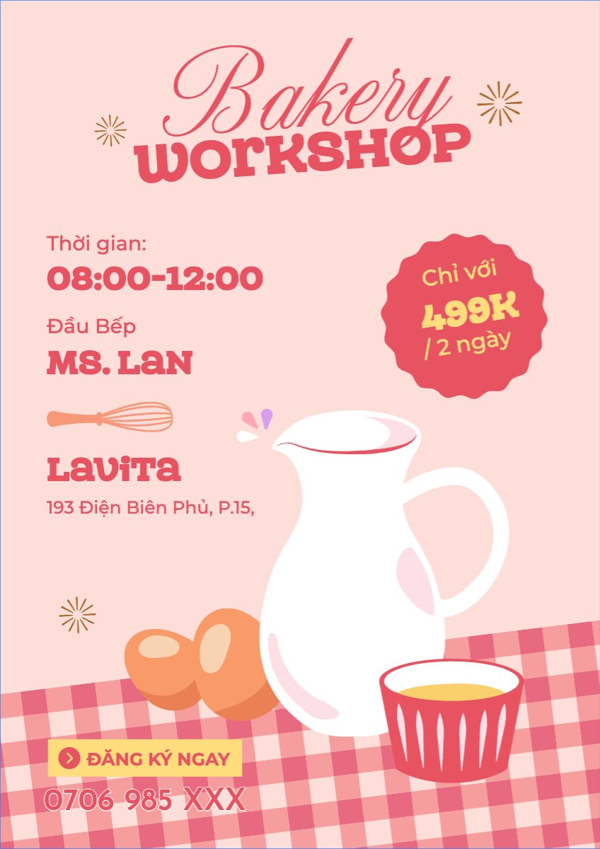 Sự kiện, event, chương trình, sale, workshop, ẩm thực