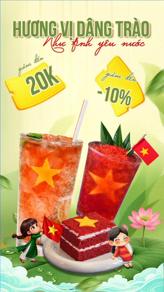 Hương vị dâng trào như tình yêu nước