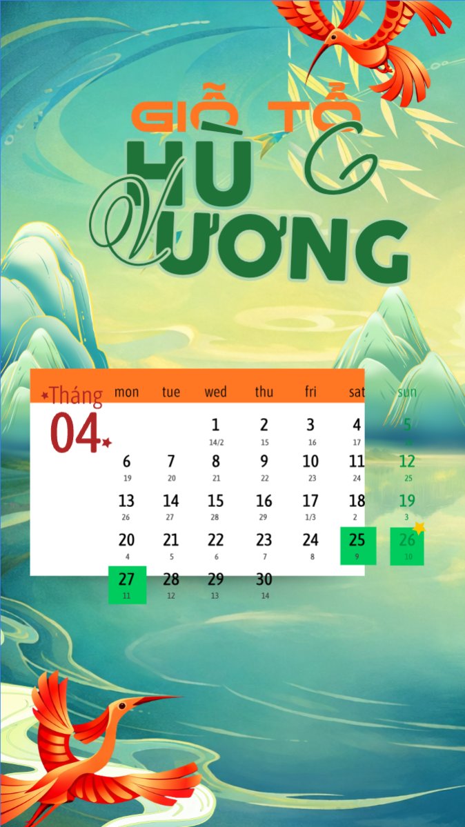 Lịch nghỉ lễ 30/4-1/5