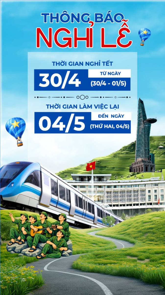 Lịch nghỉ lễ 30/4-1/5