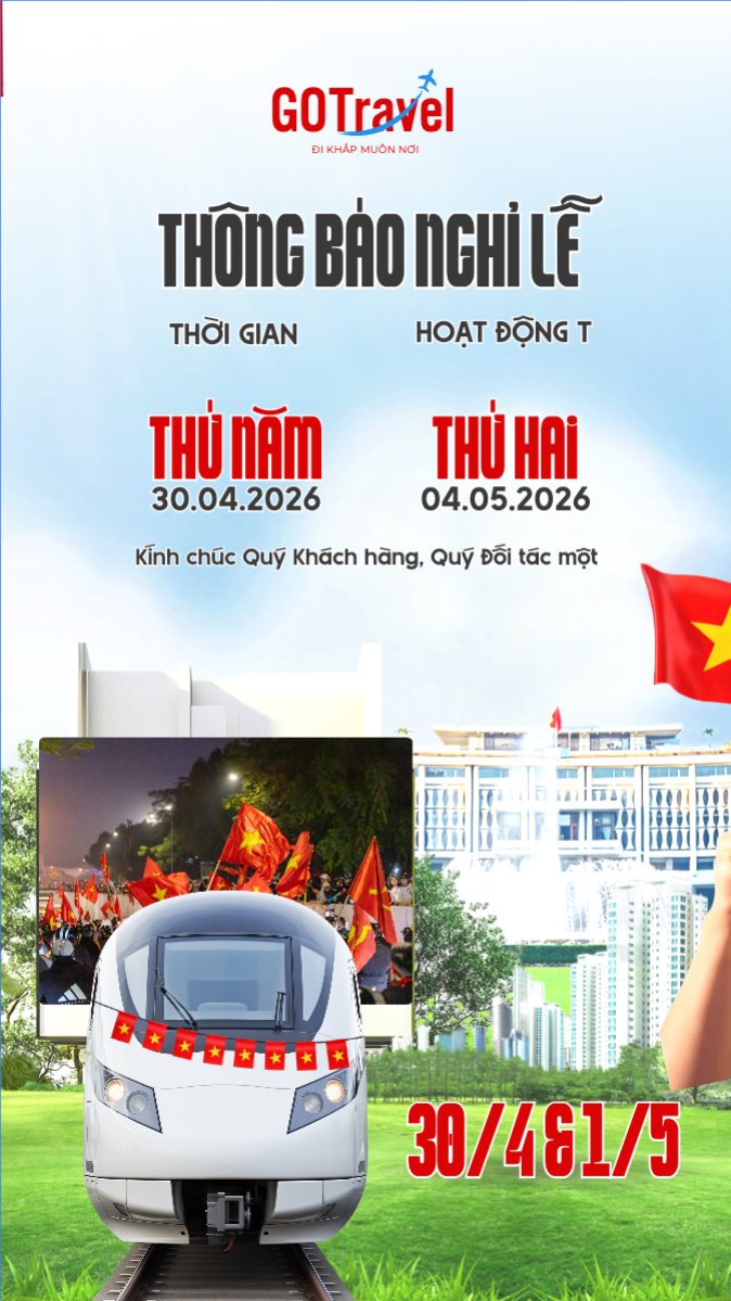 Thông báo nghỉ lễ Giải phóng miền Nam 30/4 và Quốc tế Lao động 1/5
