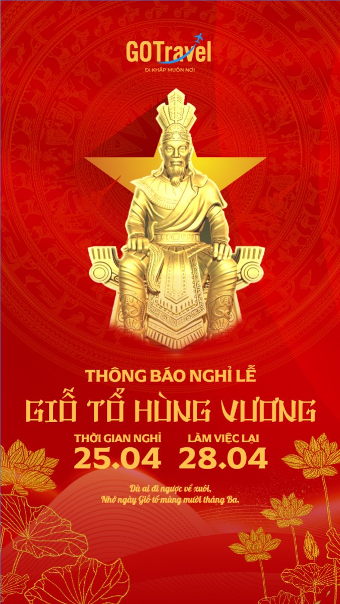 Thông báo nghỉ lễ Giỗ tổ Hùng Vương 2026