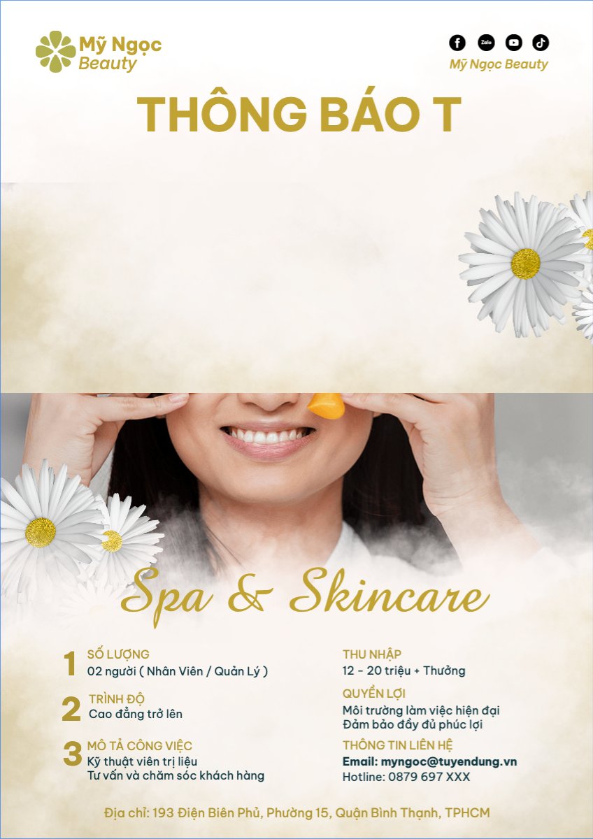 Mẫu Poster chuẩn Spa, beauty, làm đẹp, thẩm mỹ, mỹ phẩm, cosmetic — LayerPic