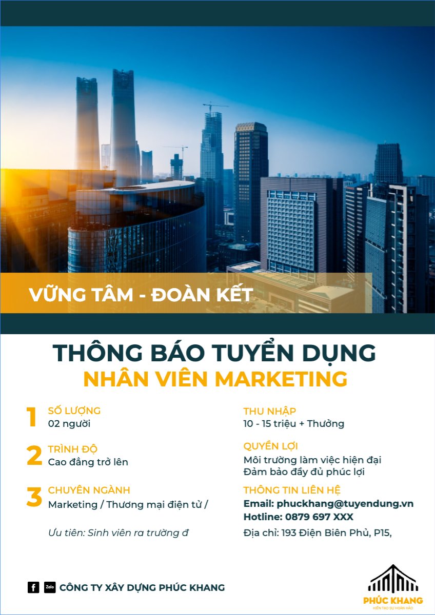 Xây dựng, build, nội thất, bất động sản, interior, real estate, tuyển dụng, văn phòng
