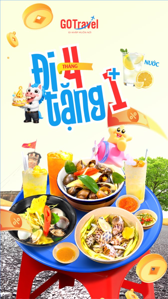 Đi tháng 4 tặng 1 phần nước
