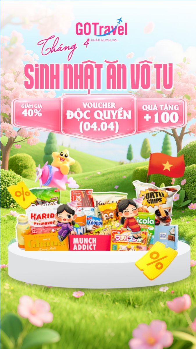 Tháng 4 sinh nhật ăn vô tư
