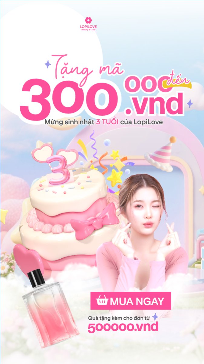 Tặng mã đến 300000vnd mừng sinh nhật