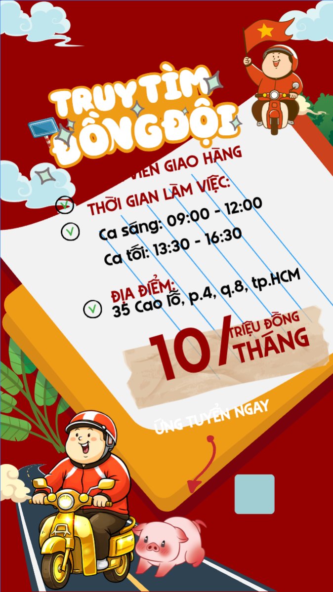 Tuyển dụng giao hàng