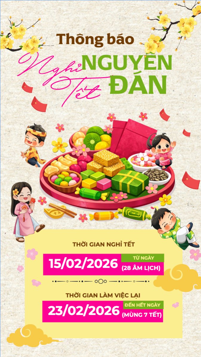 Thông báo nghỉ tết Nguyên Đán