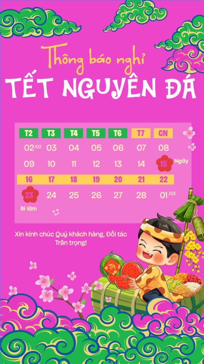 Thông báo nghỉ tết Nguyên Đán