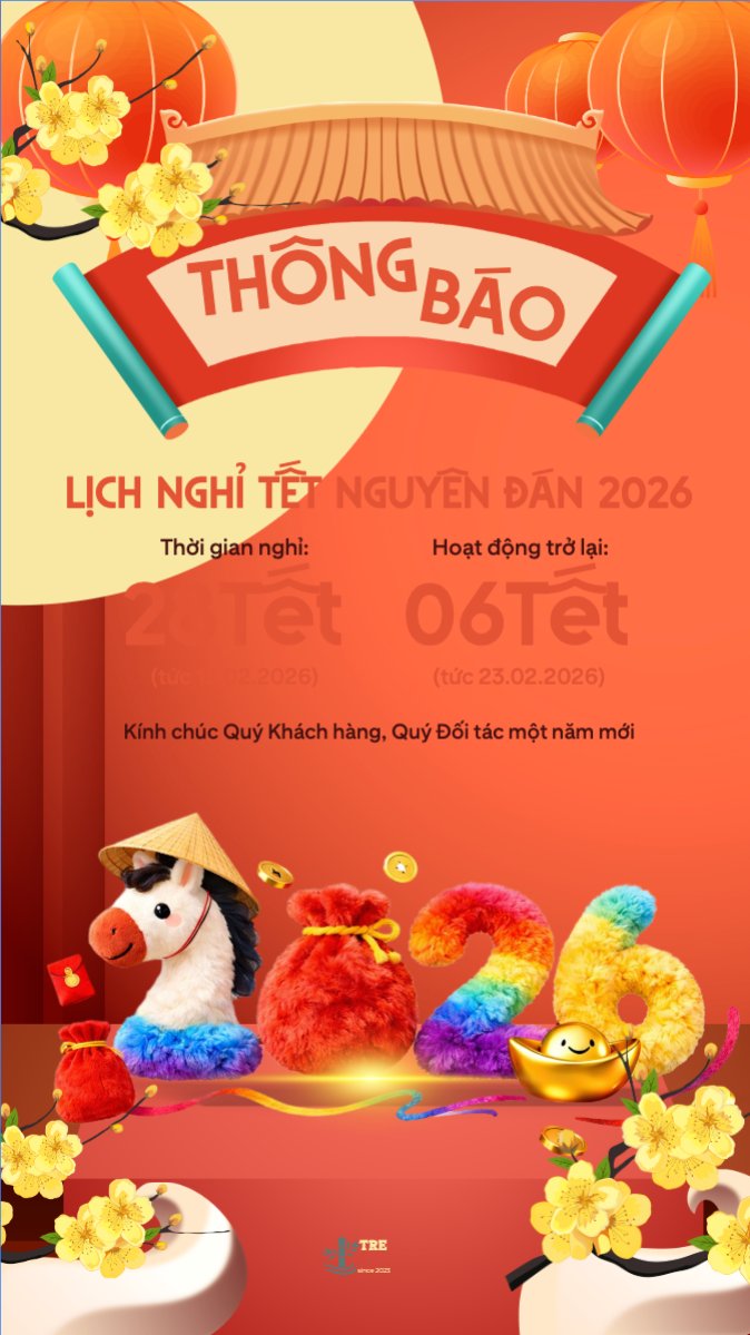 Thông báo lịch nghỉ tết nguyên đán Bính Ngọ 2026