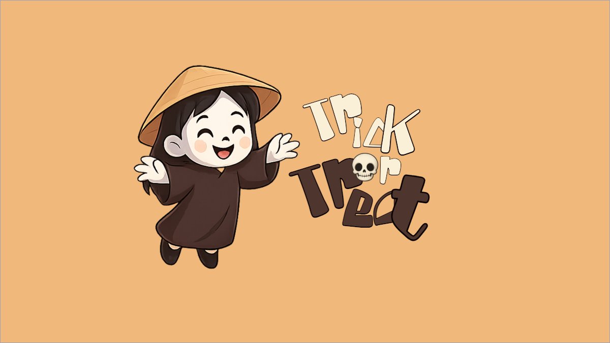 Halloween, lễ hội ma quái, sự kiện, event, dễ thương, cute, chibi, hoạt hình, cartoon