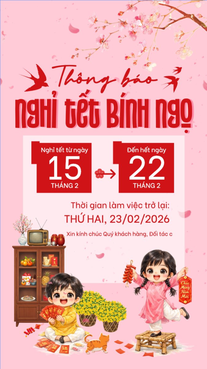 Thông báo nghỉ tết Nguyên Đán