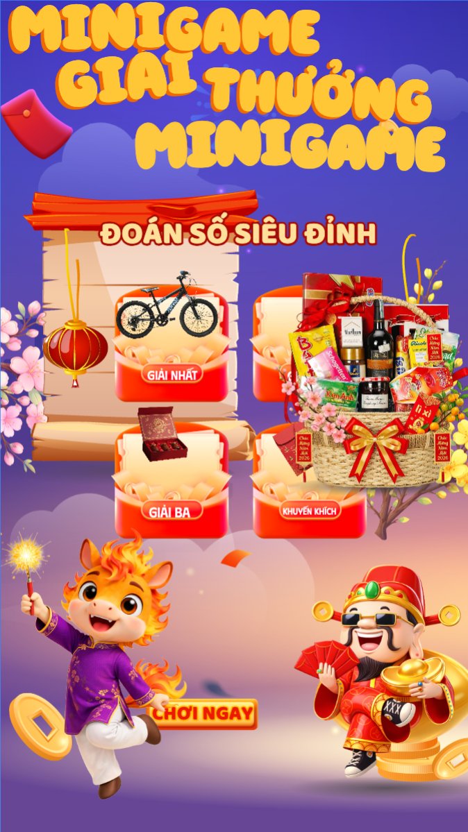 Giải thưởng minigame đoán số siêu đỉnh