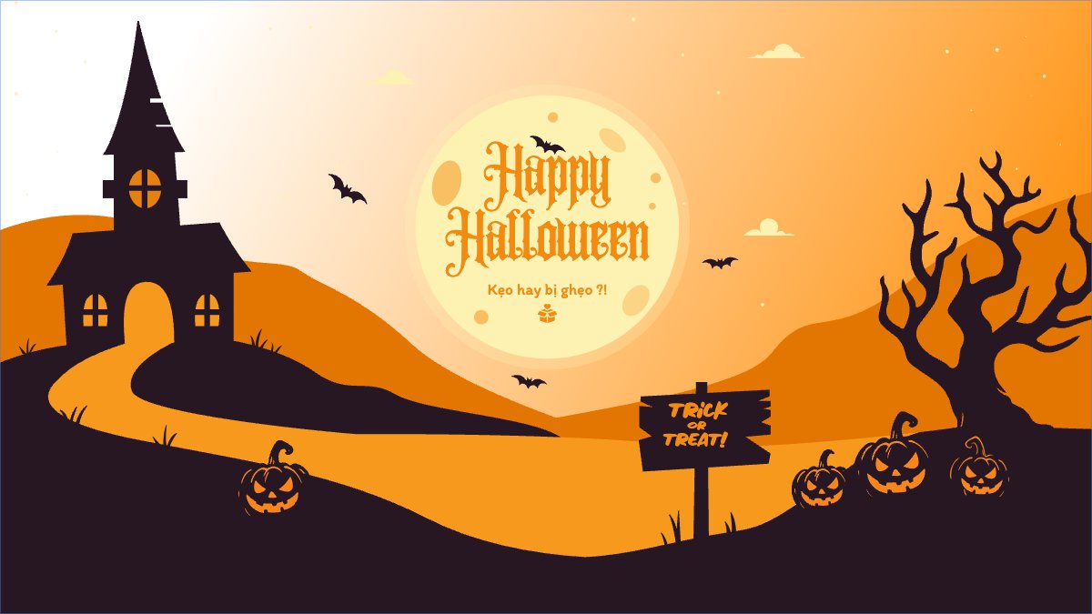 Halloween, lễ hội ma quái, sự kiện, event, dễ thương, cute, chibi, hoạt hình, cartoon